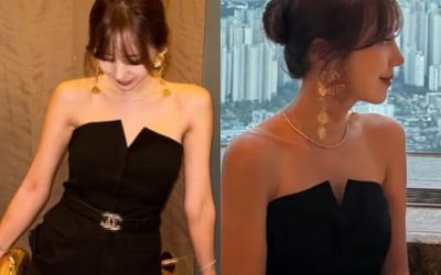 '♥박준형' 승무원 아내, 온몸을 금으로 휘감았네…허리엔 150만 원 명품 벨트도 '떡하니'