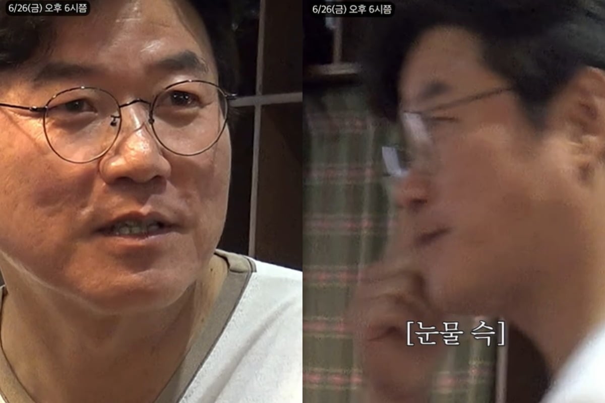 나영석이 정선희를 보고 눈물을 훔쳤다. / 사진='채널십오야' 유튜브 캡쳐