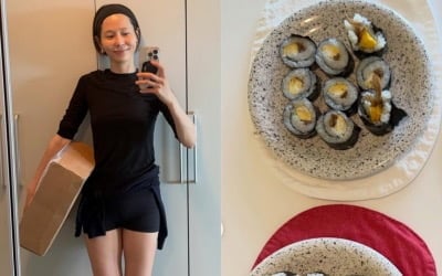 '애둘맘' 김나영, 부실 밥상 논란 한 달만에 또…팬들도 경악한 '소식좌' 식단 공개