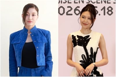 한쪽 내린 올림머리가 유행인가…SEXY 지효와 단아한 수영[TEN스타필드]