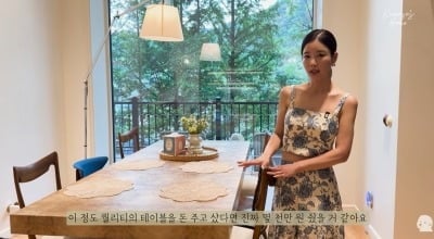 '민폐 공사' 기은세, 600만원 식탁·주방 자랑…"집이야, 세트장이야"