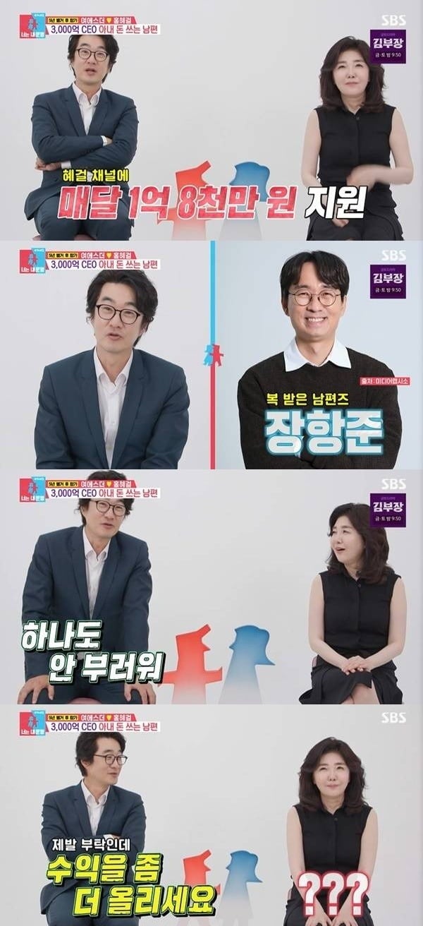 홍혜걸이 매달 여에스더에게 돈을 받고 있다고 밝혔다./사진제공=SBS