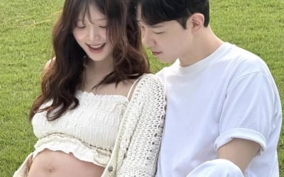 '7월 출산' 김지영, 만삭에도 팔다리는 앙상…선명한 D라인 속 굴욕없는 청순 비주얼
