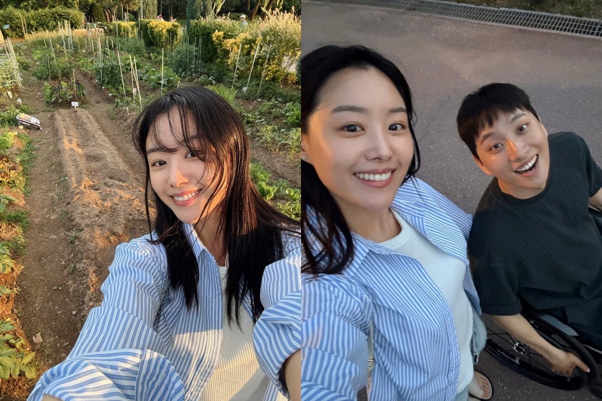 송지은이 텃밭을 가꾸는 일상을 공개했다. / 사진=송지은 SNS