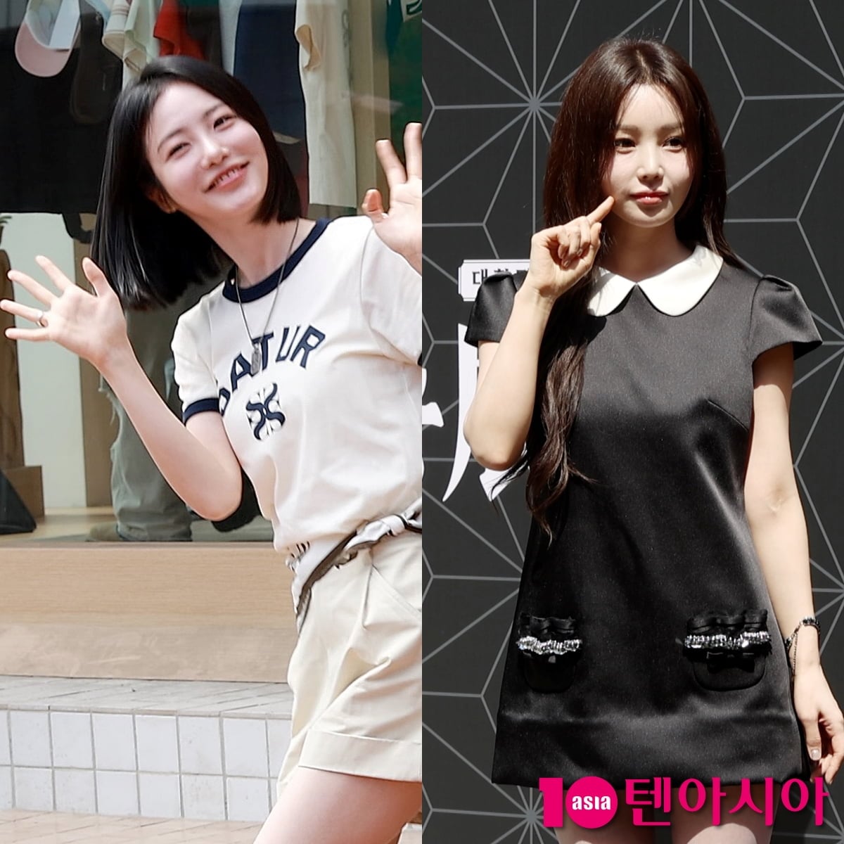 배우 신예은과 남규리가 포토콜에서 뽐내고 있다. 사진 = 텐아시아 사진DB