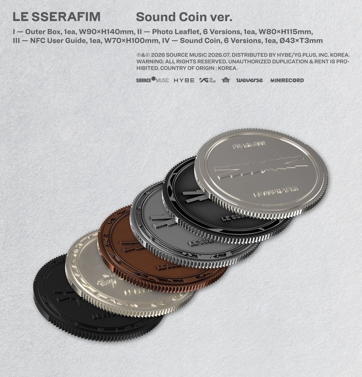 LE SSERAFIM Sound Coin Album Package / SOURCE MUSIC (HYBE)