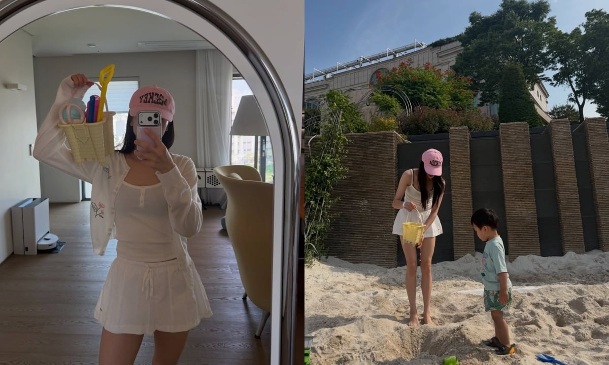 손연재가 아들과 보내는 일상을 공개했다. / 사진=손연재 SNS