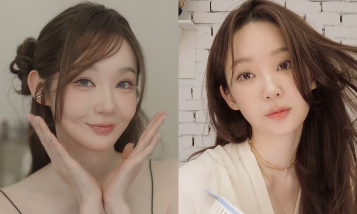 강민경이 아이돌, 배우 메이크업을 받았다. / 사진=걍밍경' 유튜브 캡쳐
