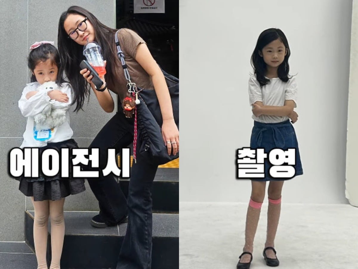 이천수와 모델 심하은의 막내딸이 6살의 나이에 모델 전문 에이전시를 방문했다. / 사진=심하은 SNS