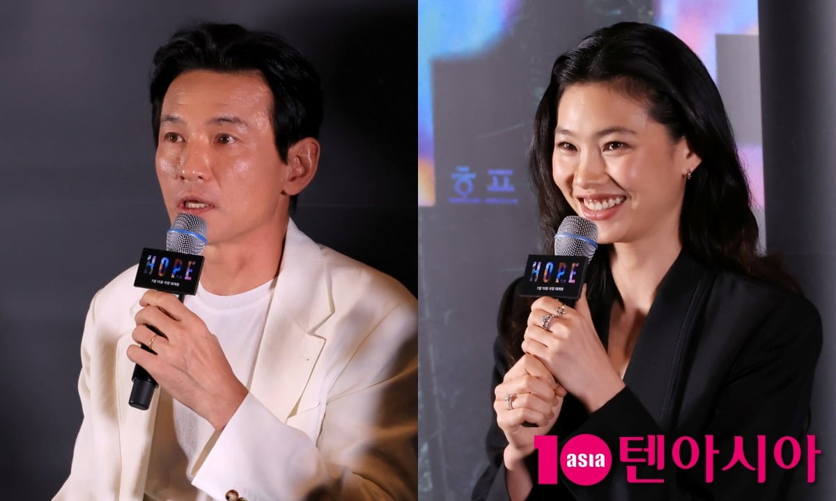 황정민과 정호연이 촬영 비하인드를 털어놨다. / 사진=텐아시아DB