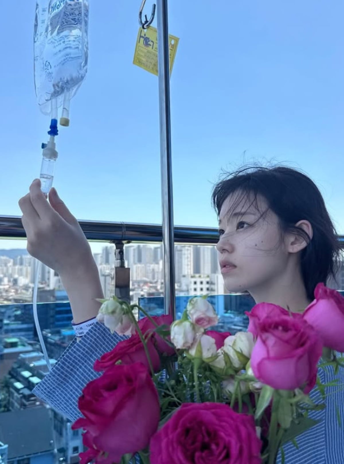 배우 박환희가 입원 중인 모습. / 사진=박환희 SNS