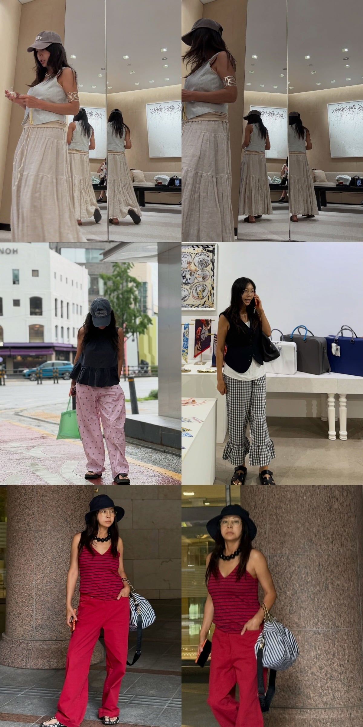 배우 황신혜가 다양한 데일리룩을 선보였다. / 사진=황신혜 SNS