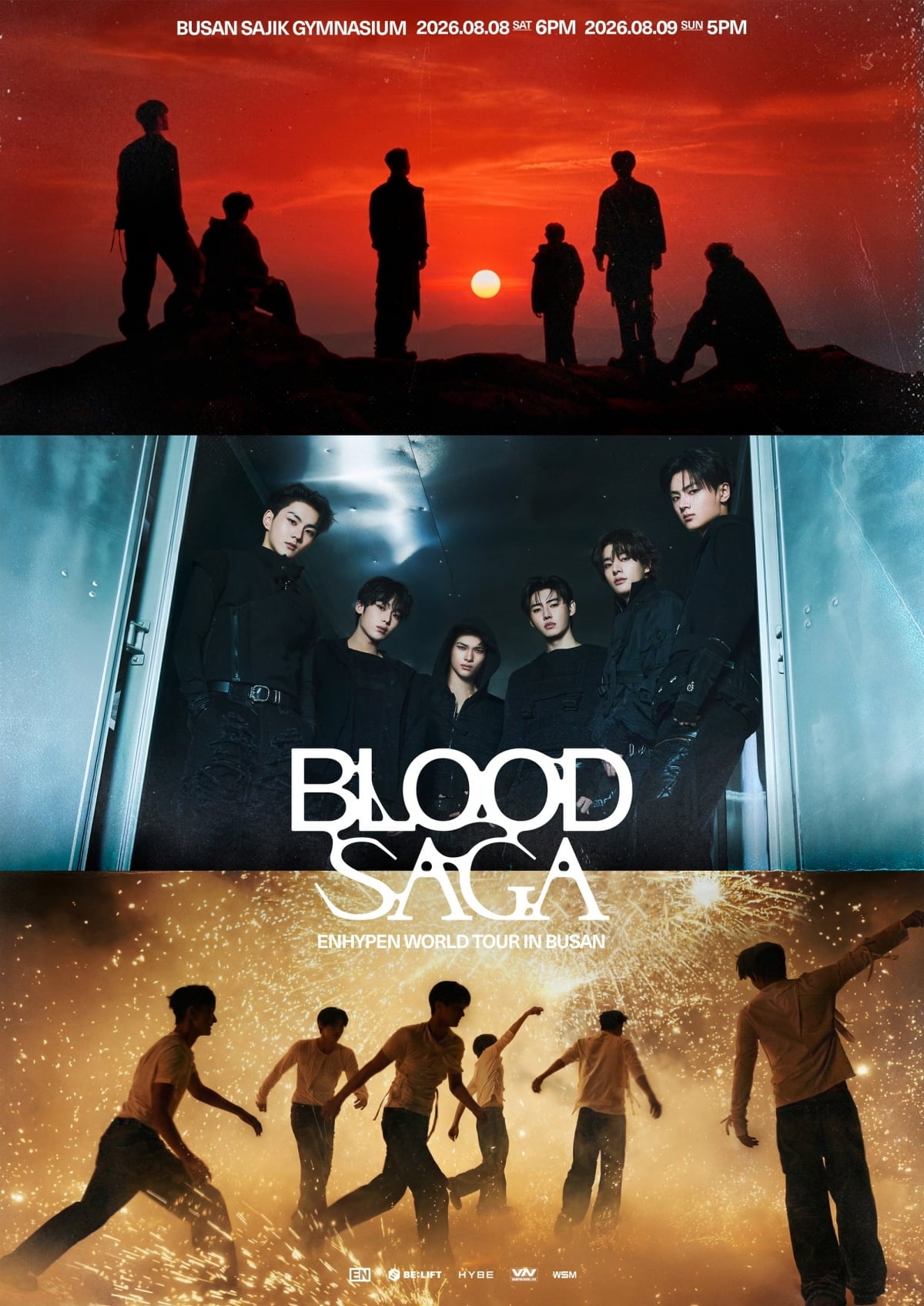 ENHYPEN "BLOOD SAGA" Busan Tour Poster / BELIFT LAB (HYBE)