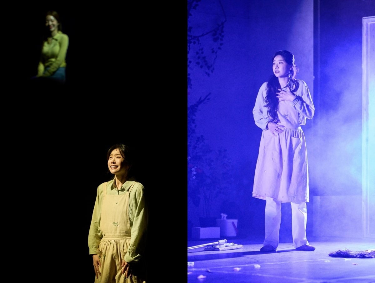 배우 박소진(걸스데이 소진)이 연극 '꽃, 별이 지나'에서 깊어진 감정 연기로 관객들과 만나고 있다./사진제공=공연배달서비스 간다