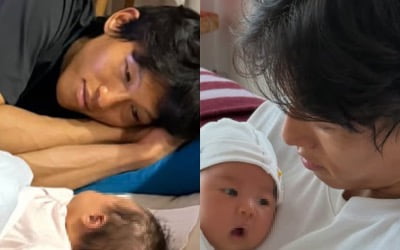 눈에서 꿀이 뚝뚝…'♥김진경' 김승규, 월드컵 한 달 만의 부녀 상봉에 '애틋'