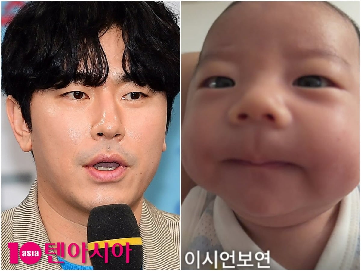 배우 이시언이 생후 2개월 된 아들 얼굴 사진을 처음으로 SNS에 업로드했다./사진=텐아시아DB, 이시언 SNS
