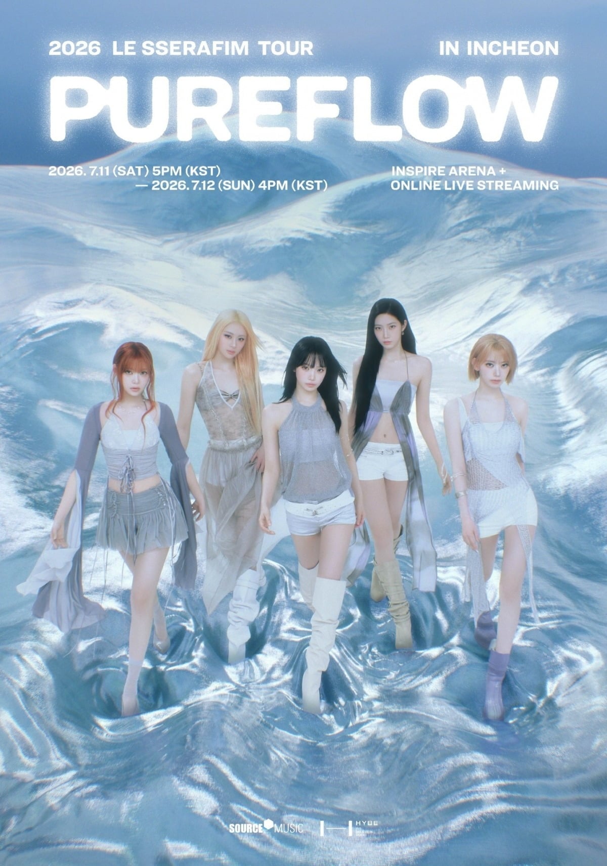 르세라핌 인천 콘서트 포스터/ 사진=쏘스뮤직