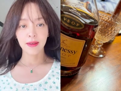 강성연, 재혼 후 양주 즐기는 일상…앞머리 자르고 회춘한 50세