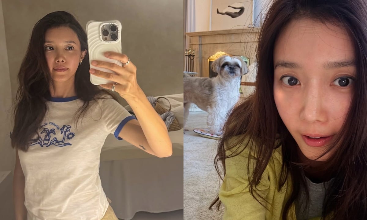 채정안이 반려견과 보내는 일상을 공개했다. / 사진=채정안 SNS