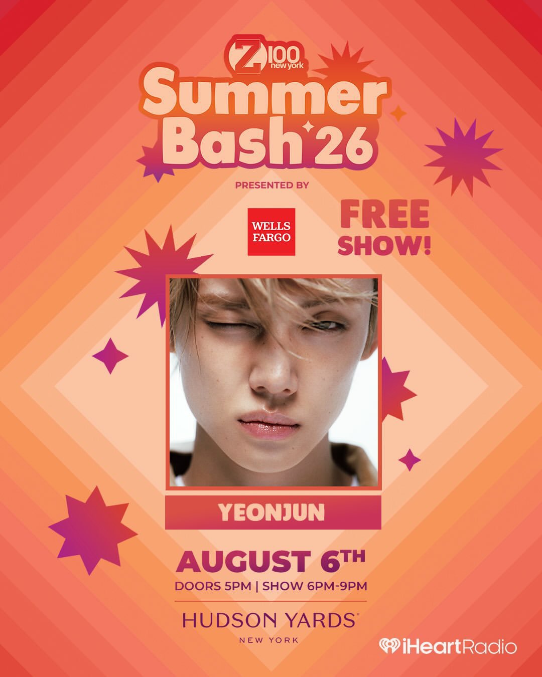 Yeonjun Z100 Summer Bash Lineup / Z100 Summer Bash