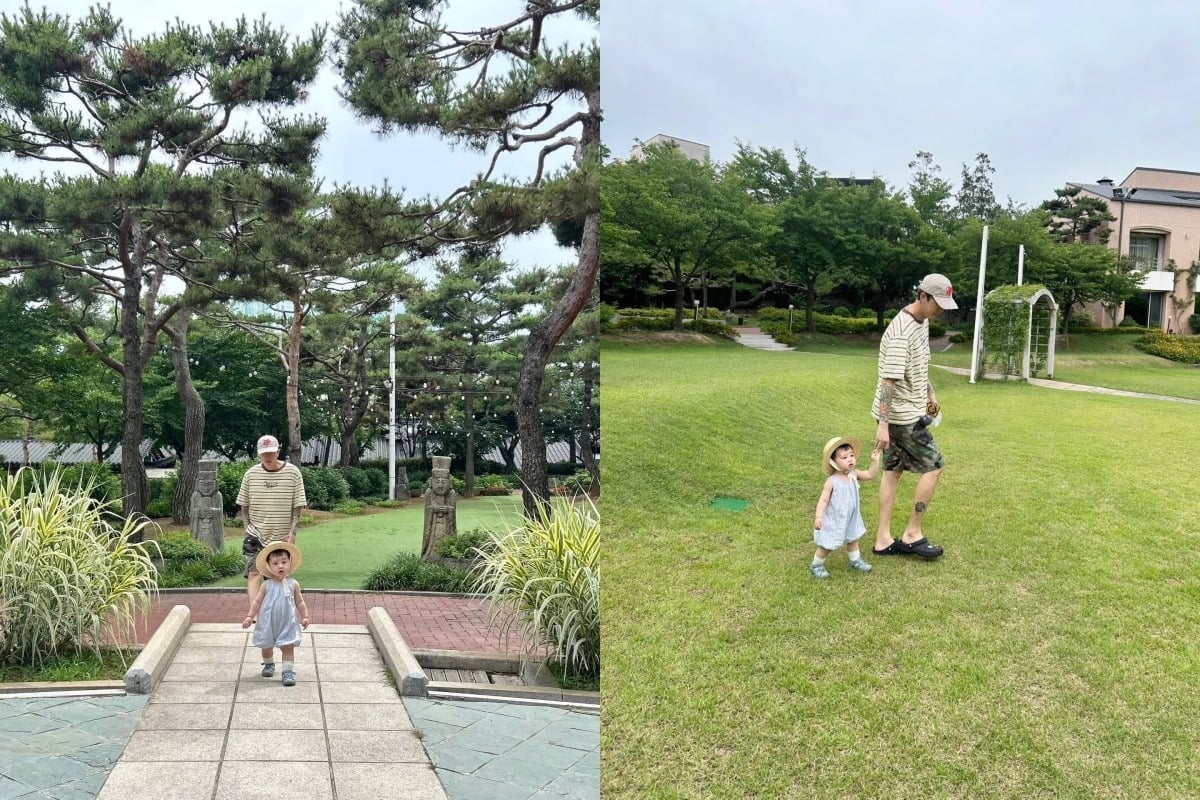 슬리피가 건강을 회복한 아들의 모습을 공개했다. / 사진=슬리피 SNS 