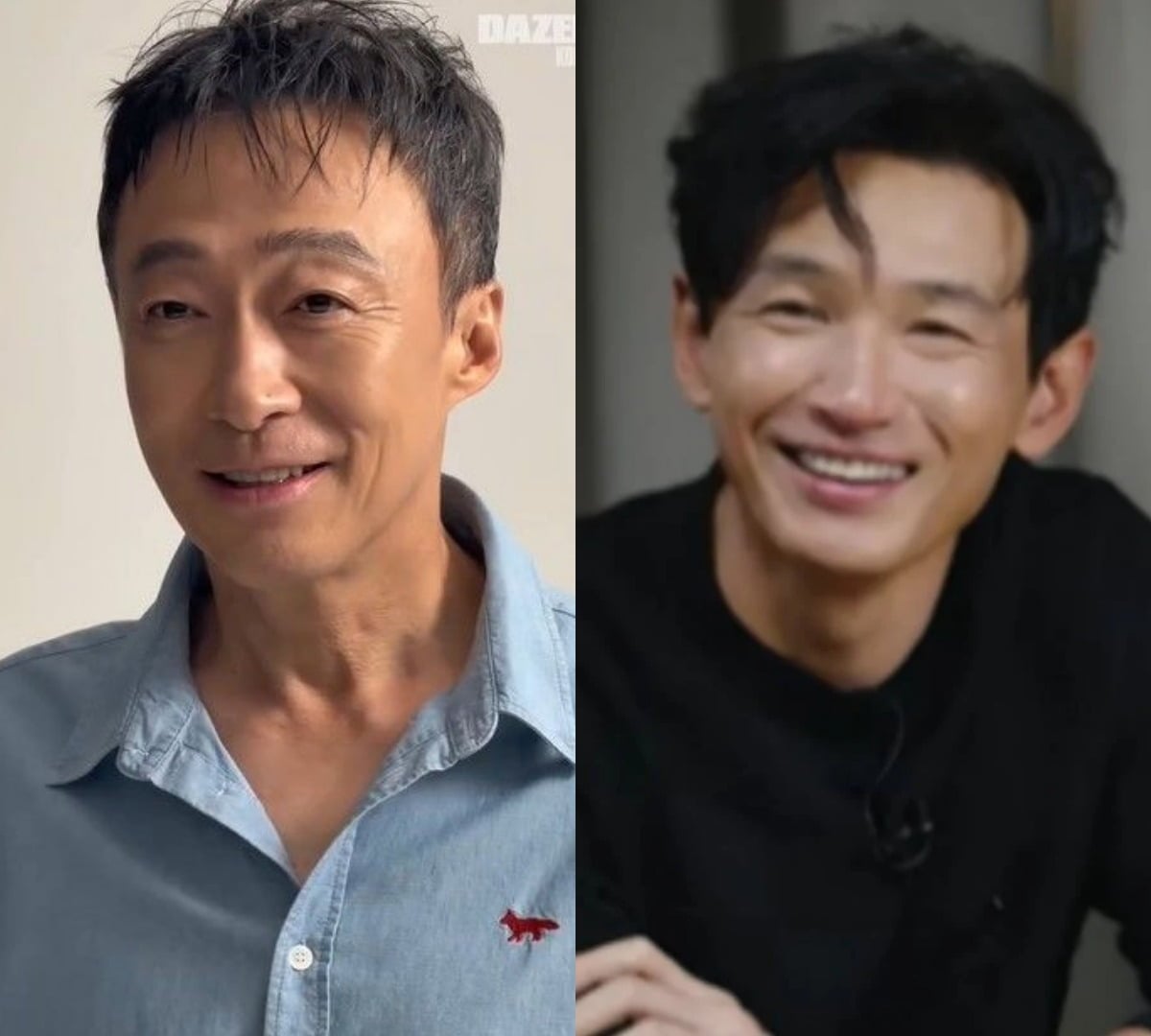 건강해진 모습으로 대중의 이목을 끈 이성민과 황정민 / 사진=데이즈드, 엘르 코리아