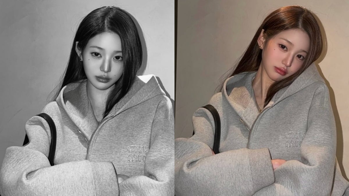 장원영이 팔짱을 낀 채 카메라를 응시하고 있다. / 사진=장원영 SNS