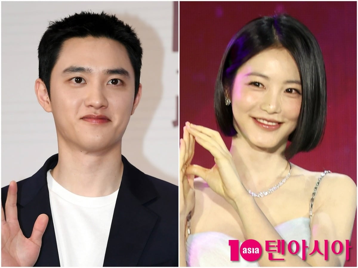 도경수와 신예은이 각 공식 행사에 참석해 포즈를 취하고 있다./사진=텐아시아DB