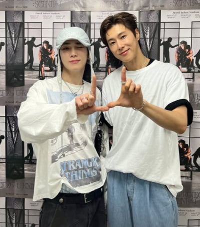 '주사 이모 논란' 샤이니 키, 온몸에 '힙' 두르고 유노윤호 찾아갔다