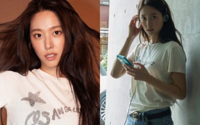 늘씬 각선미 여전하네…설현, 흰 티에 청바지만 입어도 '청순미 폭발'