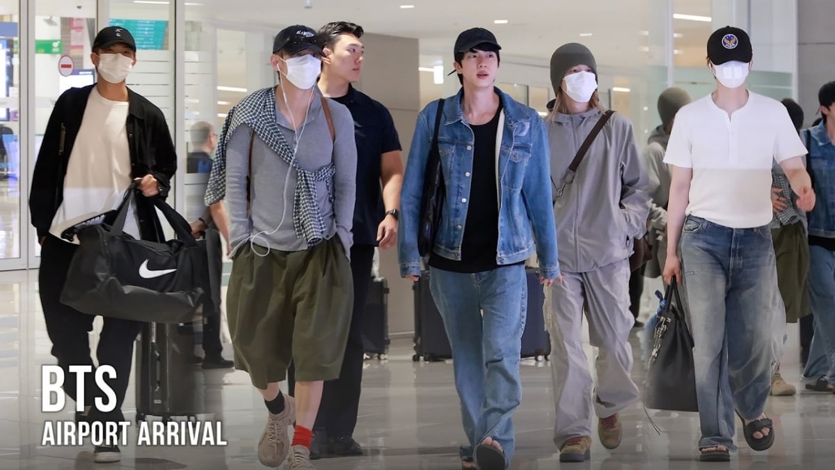 BTS, 공항 마비시킨 입국길
