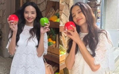 얼마나 말랐으면…한채영, 무릎뼈 '툭' 튀어나온 '앙상' 비주얼에 깜짝