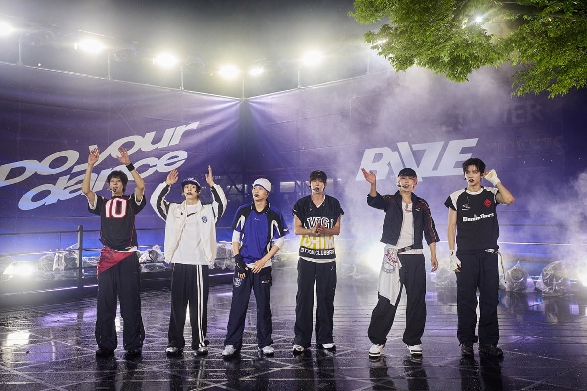 그룹 라이즈의 남산 N서울타워 'Do your dance' 퍼포먼스 영상 촬영 현장. / 사진제공=SM엔터테인먼트