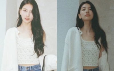 수지, 30대에도 '국민 첫사랑' 아우라 여전…흰 티에 청바지로 '청순미 폭발'
