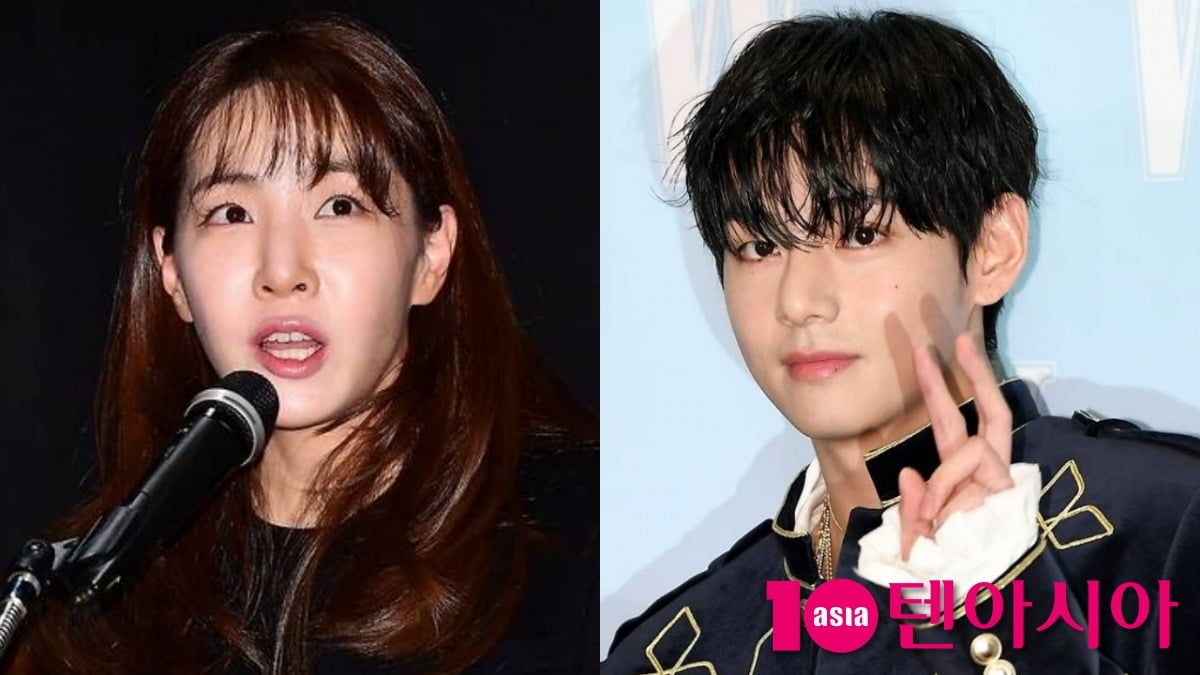 김이나와 뷔가 공식석상에 모습을 보이고 있다. / 사진=텐아시아 DB