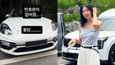 이지혜, 황당하다…차 탑승하려 나왔는데 돌연 '번호판 실종'