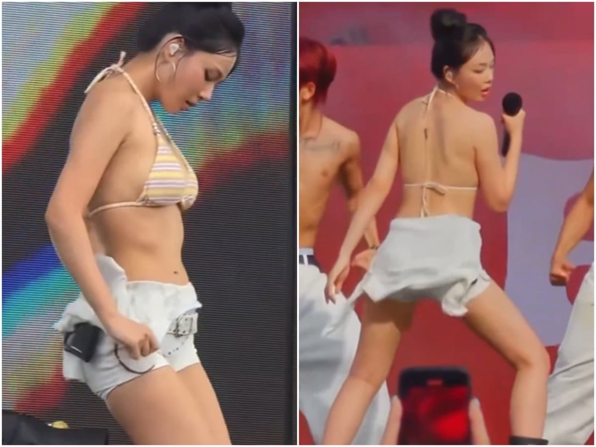 지난해 권은비가 '워터밤 여신' 존재감을 다시 한번 입증한 가운데, 올해는 비비가 파격적인 무대로 새로운 화제의 중심에 섰다./사진=SNS 갈무리
