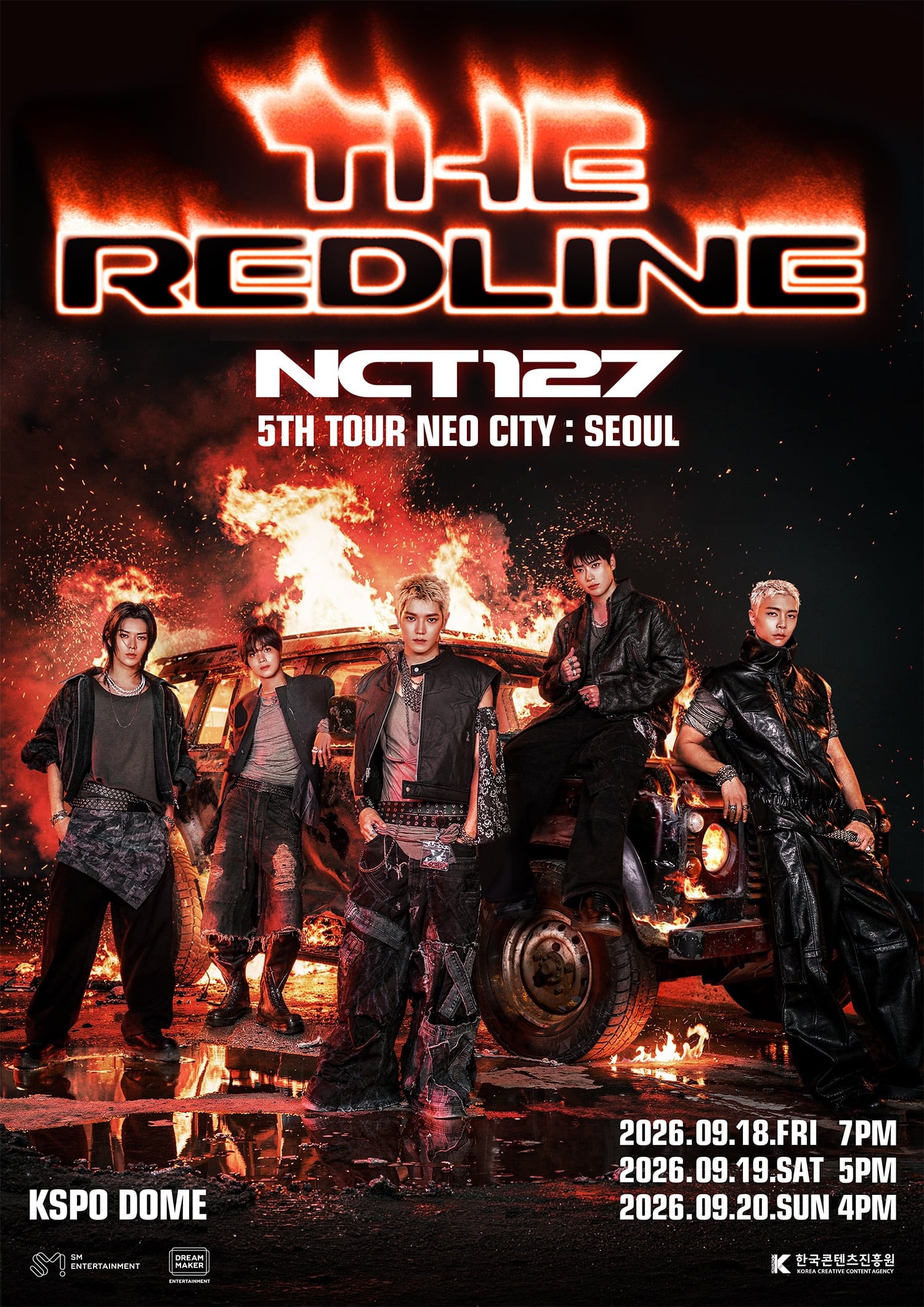 그룹 NCT 127의 다섯 번째 투어 'NEO CITY - THE REDLINE' 포스터./ 사진제공=SM엔터테인먼트