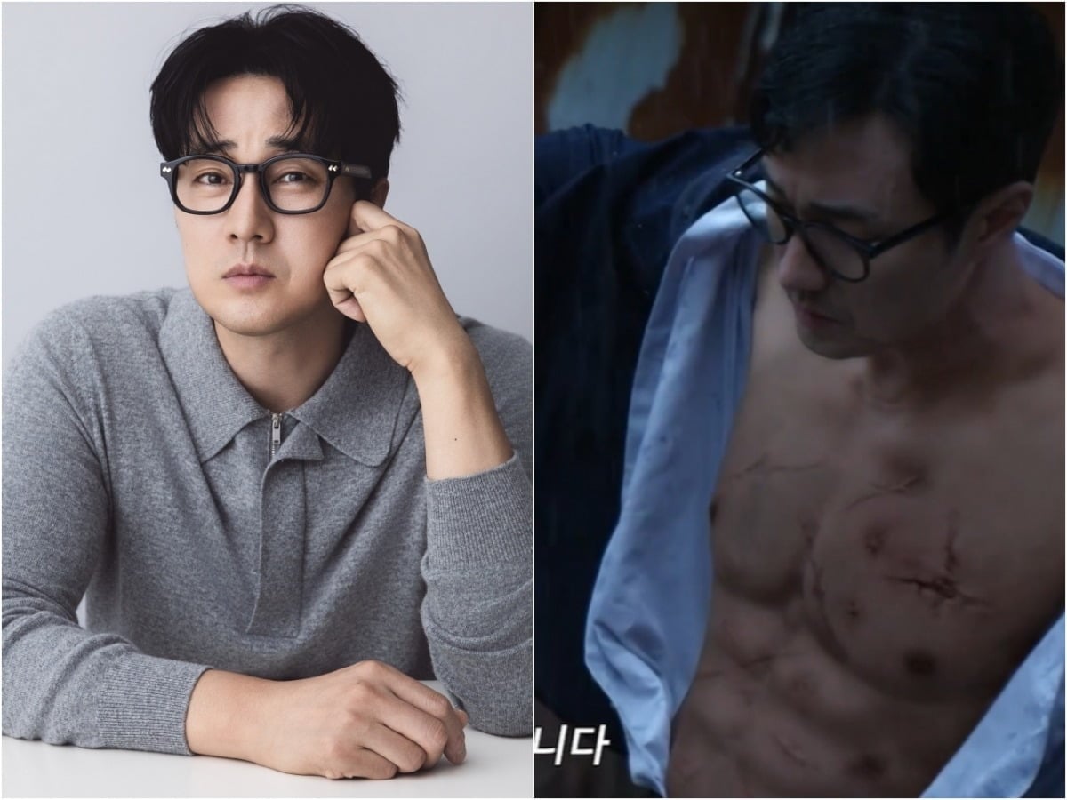 배우 소지섭이 '김부장' 1화에서 탄탄한 몸을 공개했다. / 사진=피프티원케이, SBS '김부장' 영상 캡처