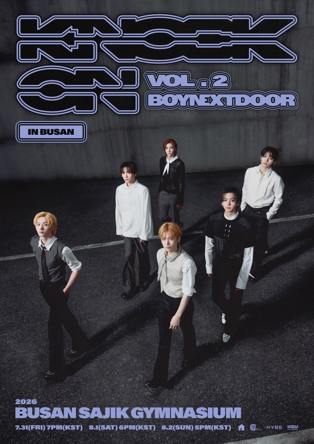 그룹 보이넥스트도어의 'KNOCK ON Vol.2' IN BUSAN 포스터./ 사진제공=KOZ 엔터테인먼트