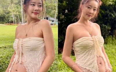 걸그룹 출신의 D라인은 다르네…'10월 출산' 고우리, 팔다리는 앙상한데 배만 '볼록'