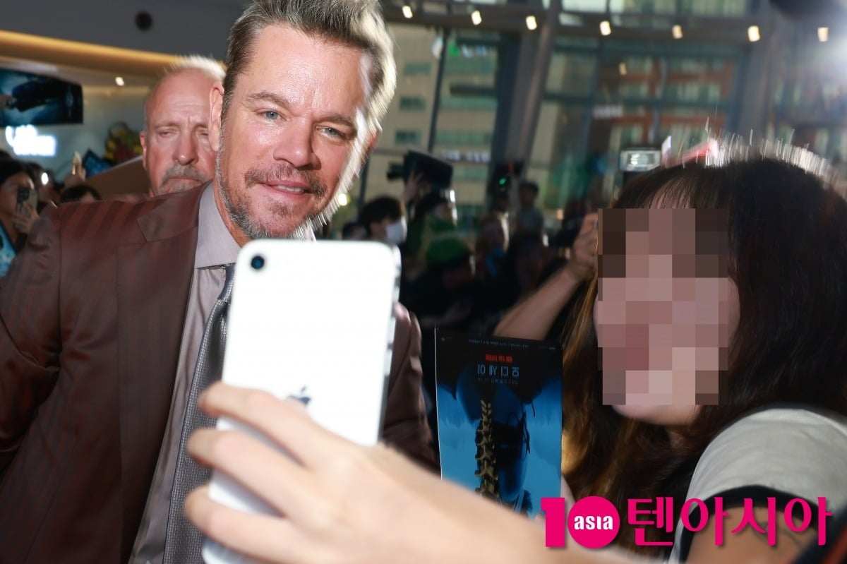맷 데이먼, 한국에서 행복한 시간[TEN포토]