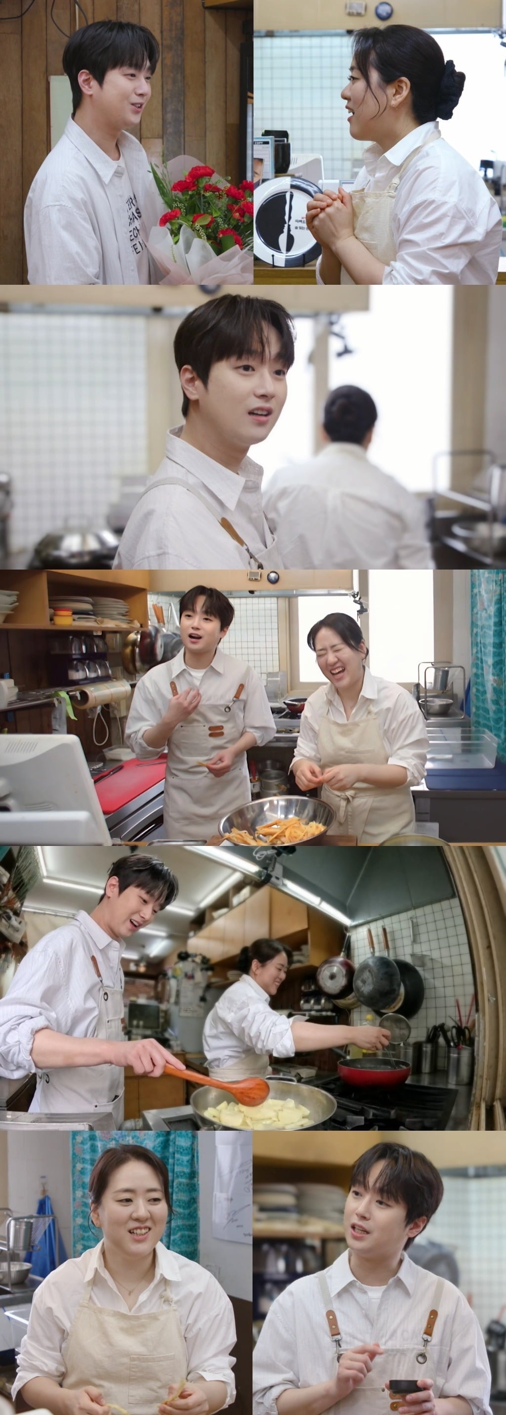 이찬원이 윤주모에게 레시피를 전수 받는다./사진제공=KBS
