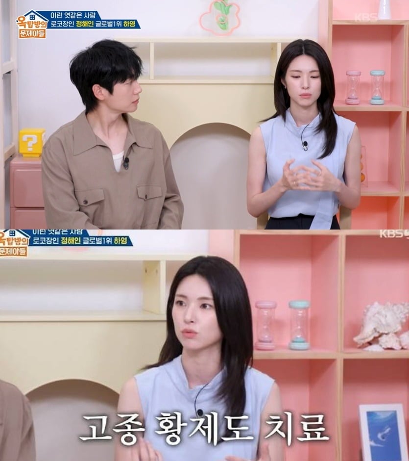 정해인과 하영이 예능 '옥탑방의 문제아들'에 출연해 여러 가지 이야기를 들려줬다./사진=KBS2 방송 화면 캡처