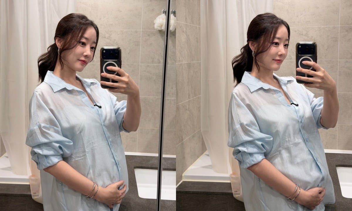 고우리가 만삭 근황을 공개했다. / 사진=고우리 SNS 