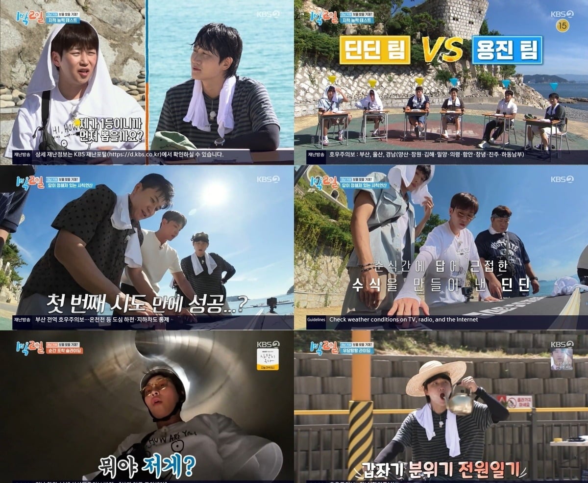 '1박 2일'이 4주 연속 6%대에 머물다 7%대로 반등한 뒤 2주 연속 상승세를 이어갔다./사진=KBS2 방송 화면 캡처
