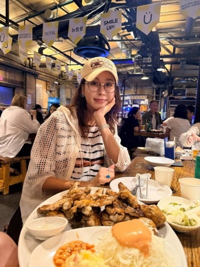 '최고령 산모' 한다감, 47세 안 믿기는 우월한 비주얼…만삭 임산부 안 믿겨