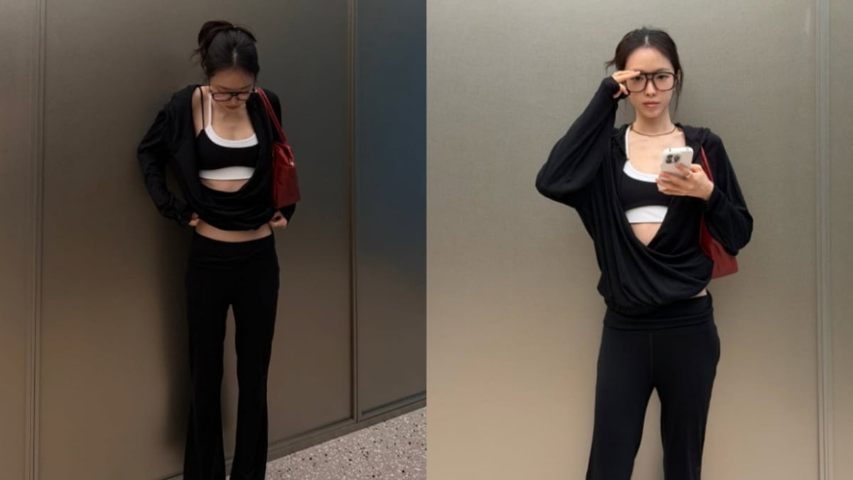 배우 손나은이 레깅스 핏을 과시하고 있다. / 사진=손나은 SNS