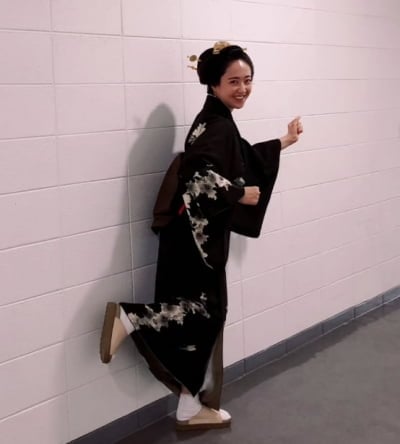 김민정, 광복절 지나자 '일본 국기+기모노 착용'…"다 태그하고 싶어"