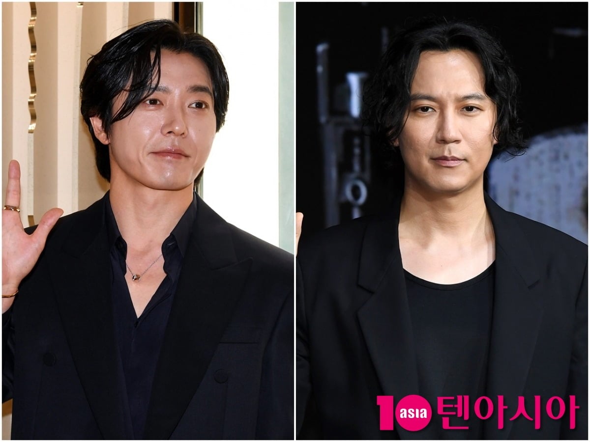 배우 김재욱과 김남길이 각 공식 행사에 참석해 포즈를 취하고 있다./사진=텐아시아DB